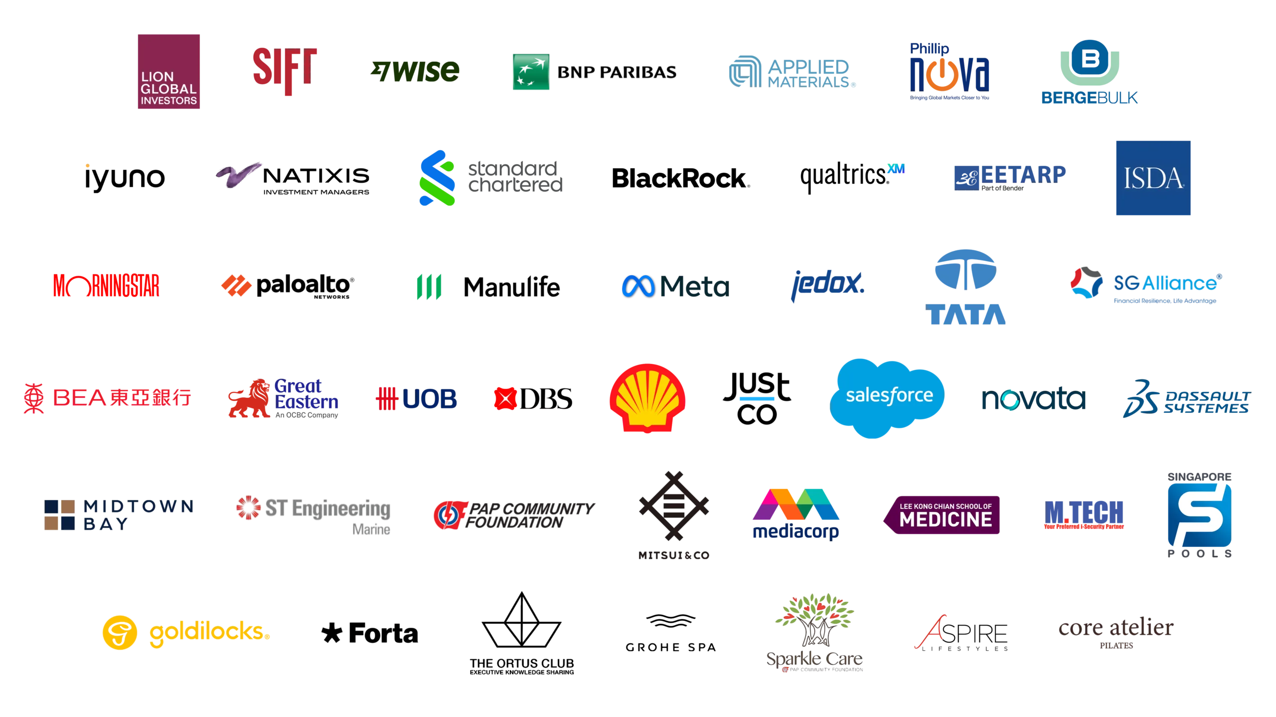 Wine Tasting Singapore Logos of every company that tried our Wine Tasting session in Singapore